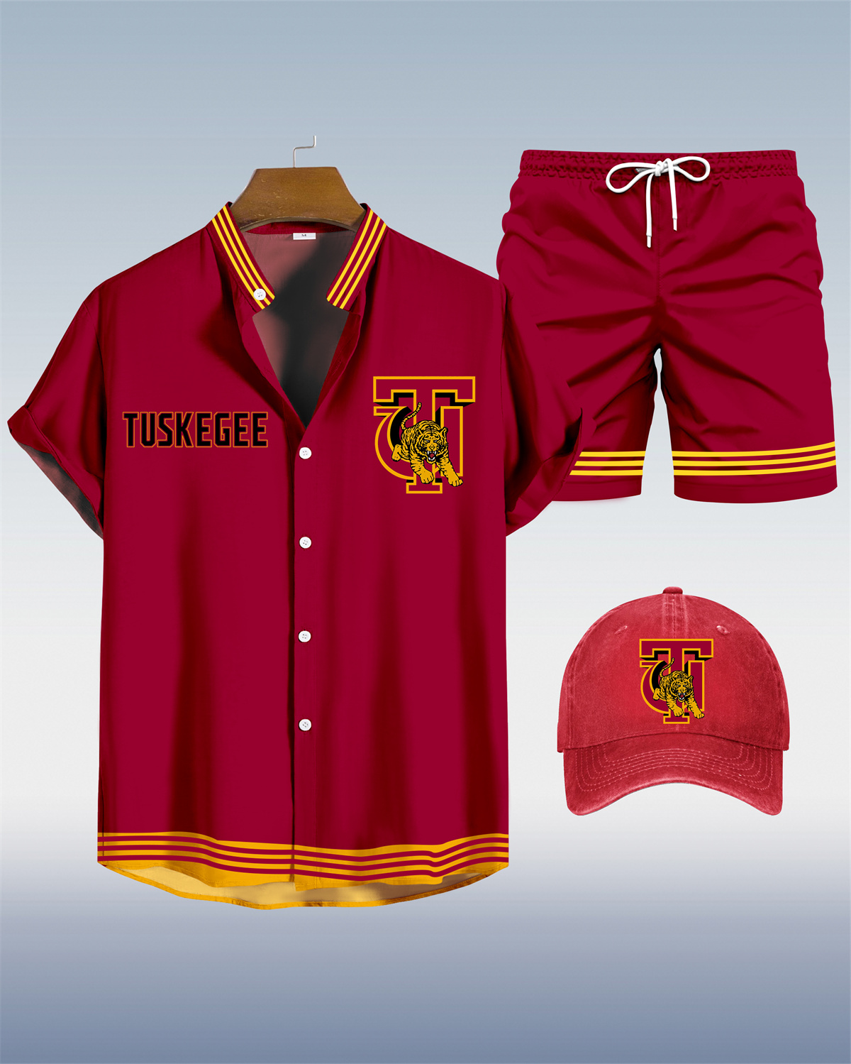 Tuskegee University Shirt Three-Piece Set 073