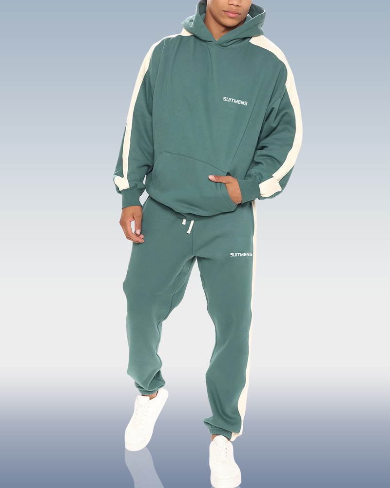 Men's Green Hoodie Set