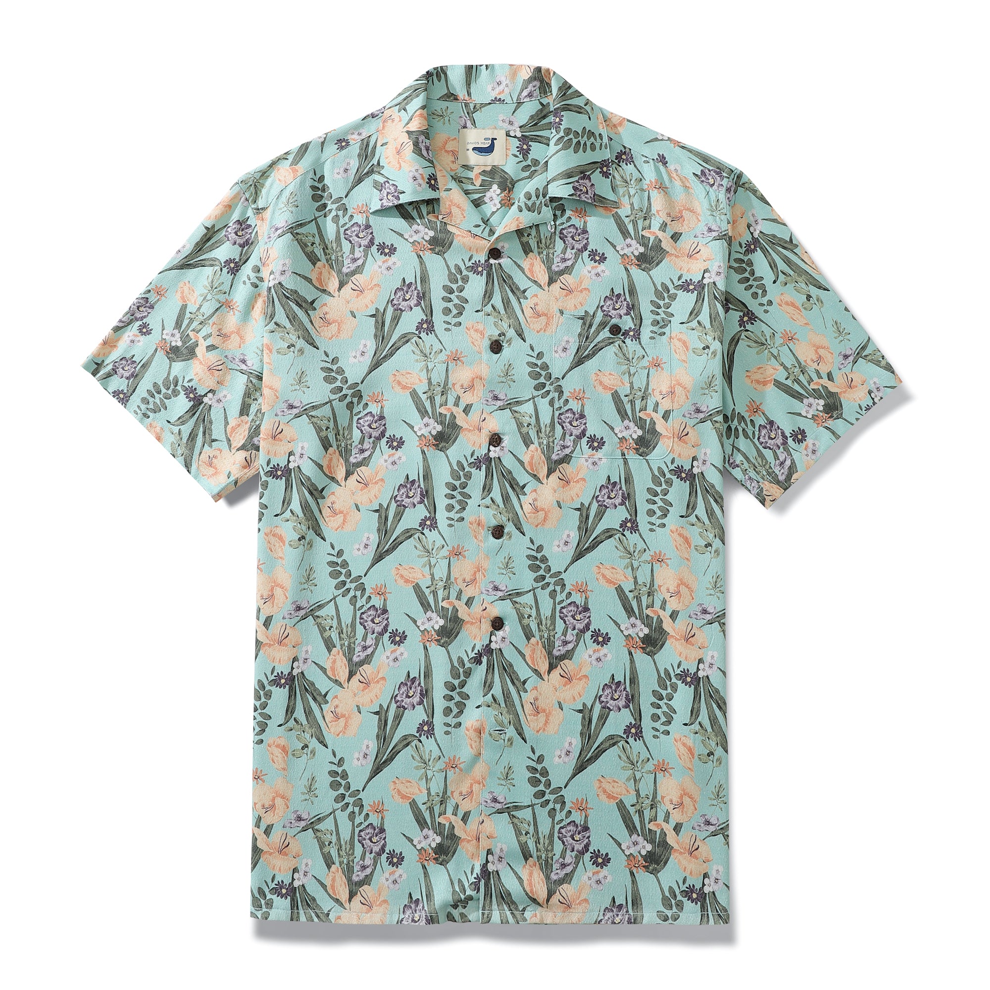 Gladiolus And Freesia Luxurious 100% Silk Shirt Soft And Comfortable